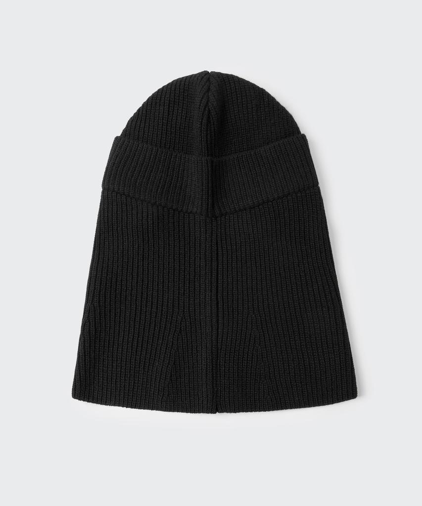 MUSINSA STANDARD Lambswool Knit Beanie Balaclava [Black]