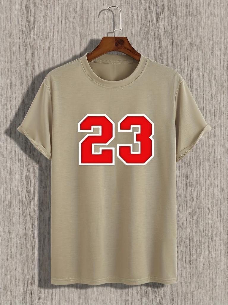 Мужская футболка с 3D-принтом, летняя, свободного покроя, размер 23, удобная и дышащая, с круглым вырезом и короткими рукавами