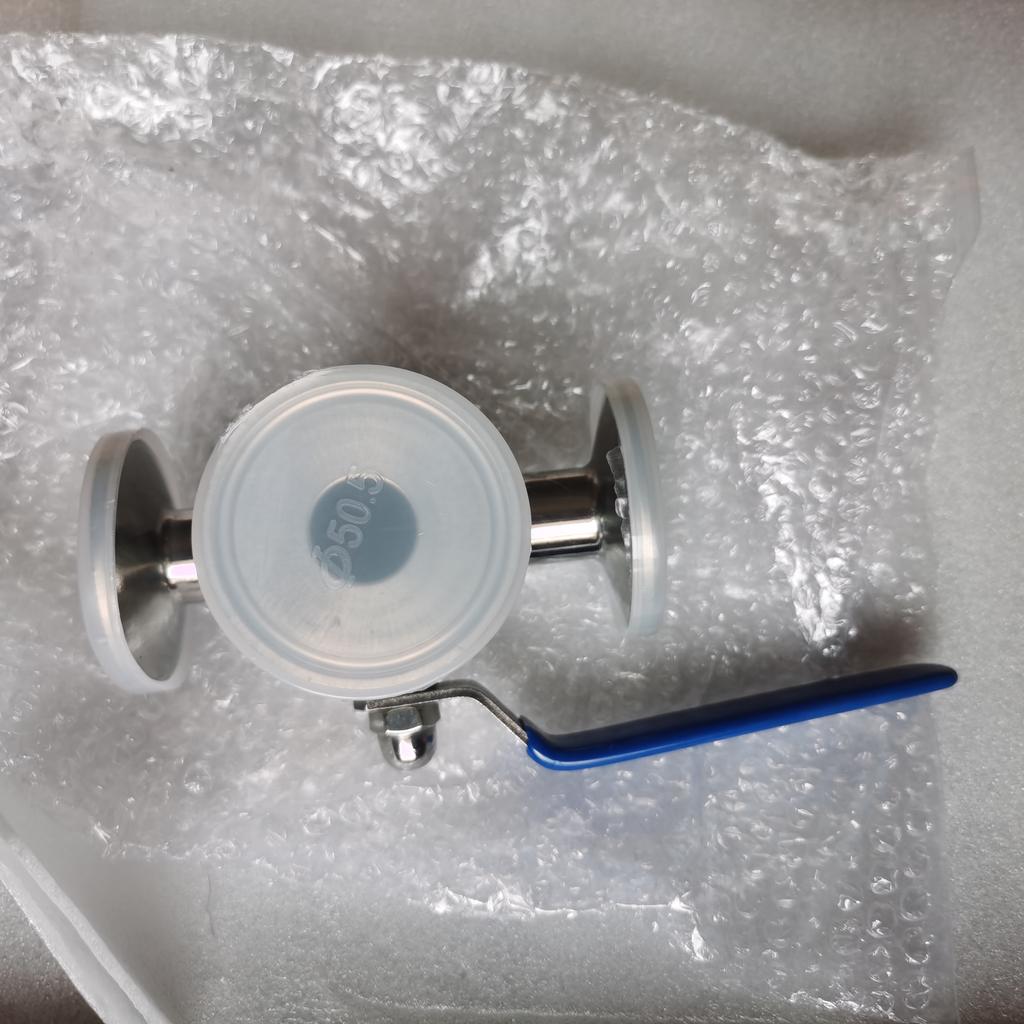 3/4" 19мм Санитарный трехходовой шаровой кран из нержавеющей стали 304 с L-портом 1,5" Тип феррулы Tri Clamp Для домашнего пивоварения Молочный продукт