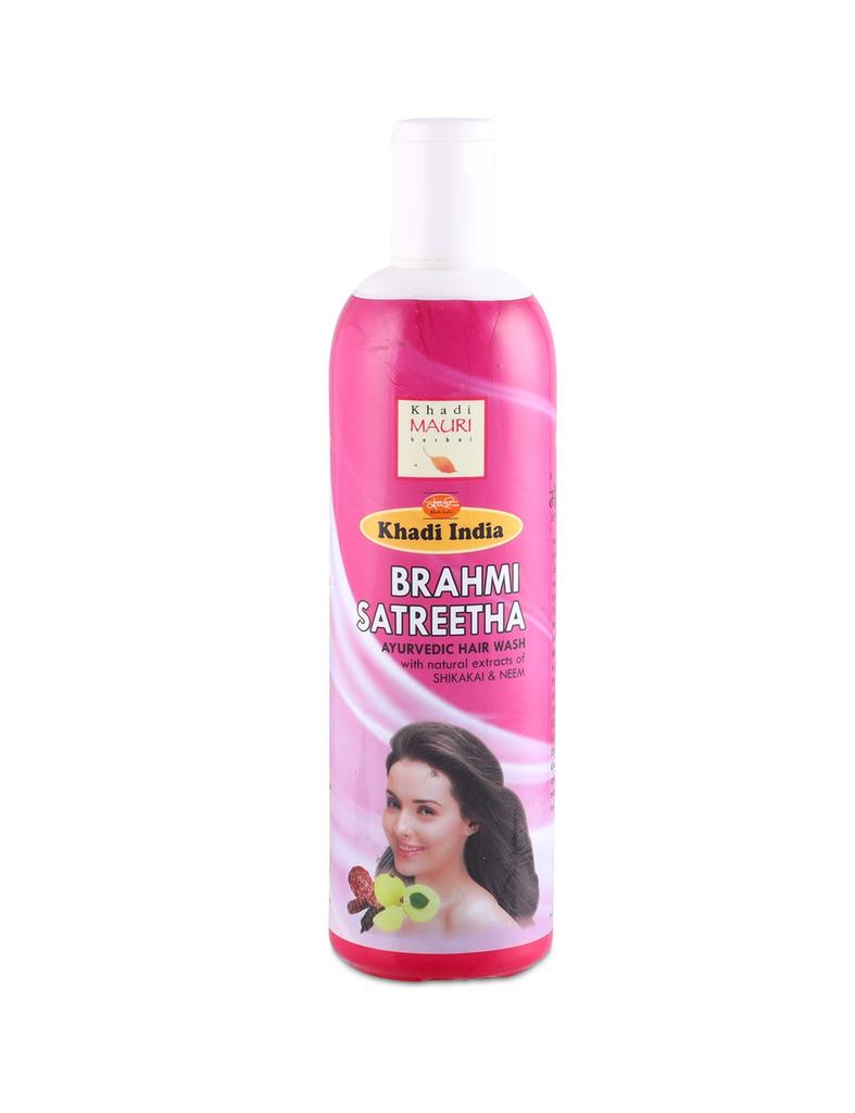 Шампунь Брахми и Сатритха: для очищения волос (300 мл), Brahmi Satreetha Shampoo, Khadi Mauri