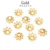 100pcs/lot Silve Gold Rhodium Bulk Flowers Beads Caps 11 14 Mm Spacer Loos Charm Bead Cap For Jewelry Making Findings Supplies