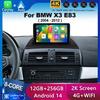 Автомагнитола Android 14 Carplay Auto для BMW X3 E83 2004 2005-2007-2009 2010 2011 2012 Мультимедийный стерео видеоплеер GPS 4G WIFI