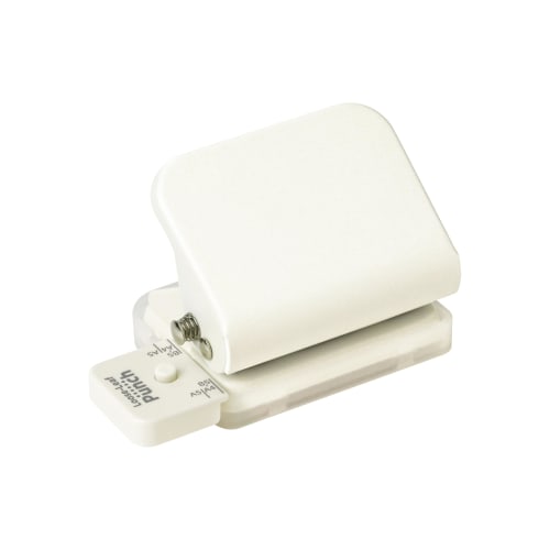 Sonic Punch Loose-Leaf Punch, 6-Hole, Compact, White, SP-8701-W