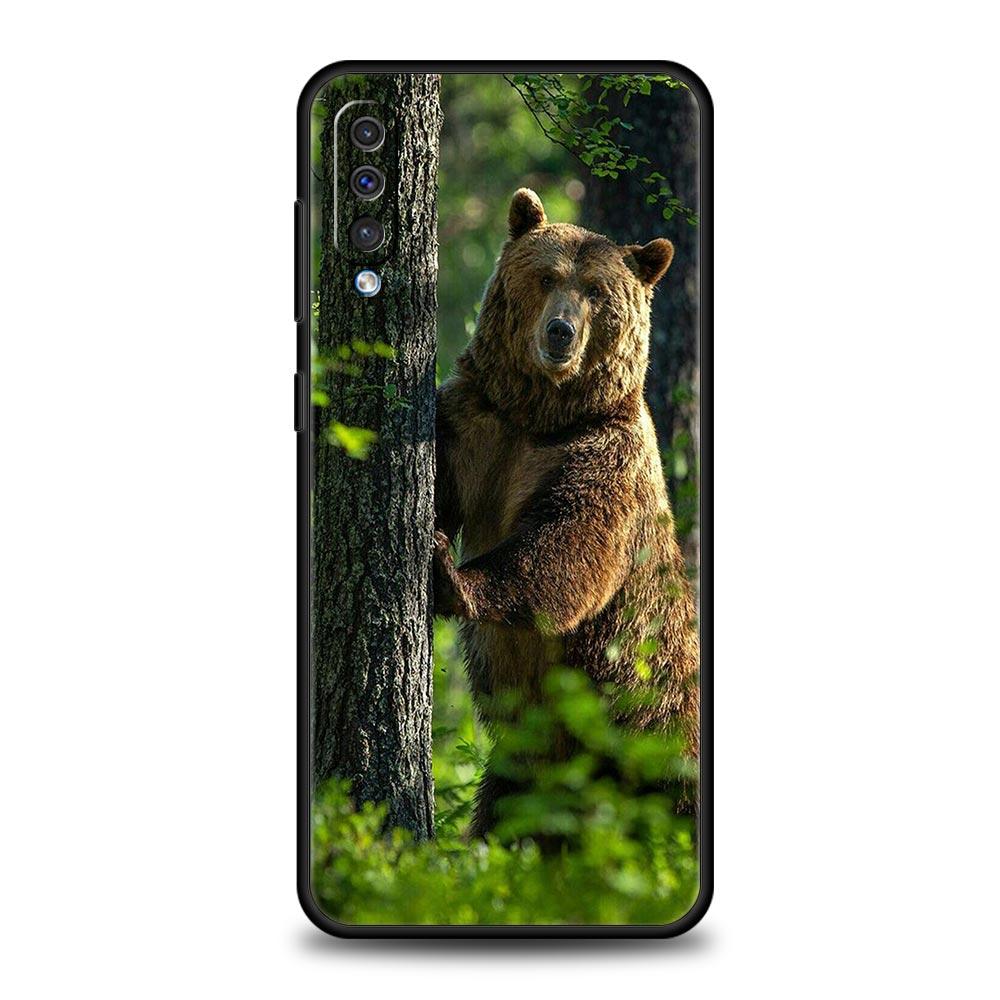 Funny Just Relax Brown Bear Phone Case For Samsung Galaxy A12 A32 A50 A70 A20E A20S A10S A22 A30 A40 A42 A52 5G A02S A04s Cover