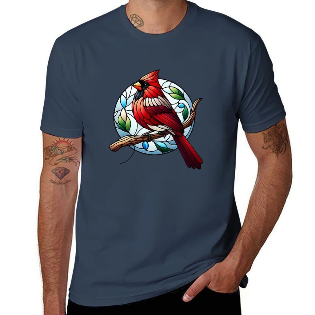 DIY stained glass cardinal project TShirt cotton t shirt Unisex g Unisex t shirts for Unisex TShirt