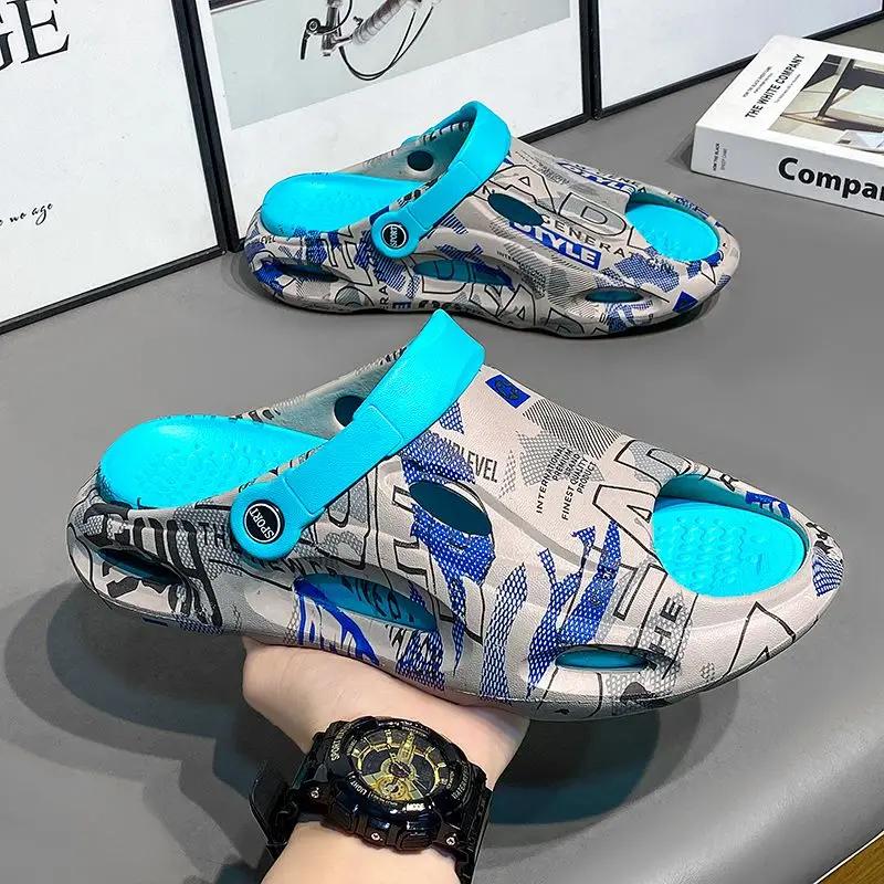 Тапочки для мужчин, повседневные сандалии из ПВХ для отдыха на открытом воздухе, мужские дизайнерские роскошные удобные туфли из ЭВА, высокое качество, мода 2024 года, тренд, веселье для взрослых