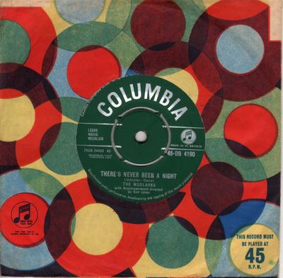7-дюймовая пластинка MUDLARKS - There's Never Been A Night 45DB4190 Columbia 1958 UK Поп Б/У