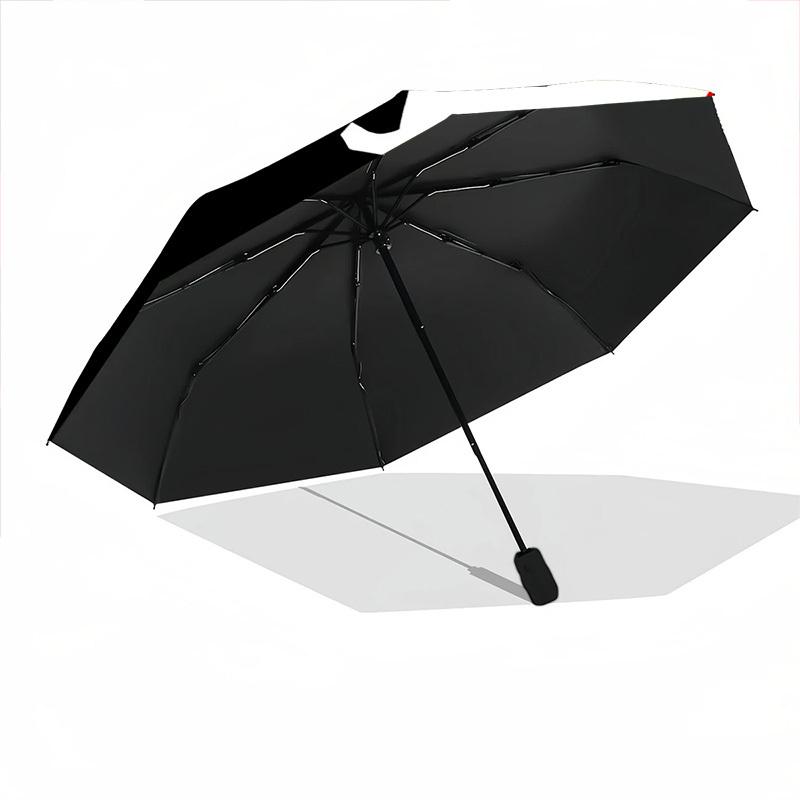 1pc Ninja Moon Automatic Folding Umbrella with 8 Bones, 3-Fold Compact Umbrella, Compact Design On-the-Go Essential, casual outdoor accessor