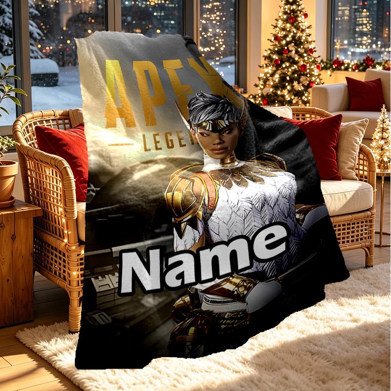 Custom Name Personalized Apex Legends Print Blanket, Home Decor, Bedroom, Sofa, Camping, Couch, Gifts for Birthday Christmas