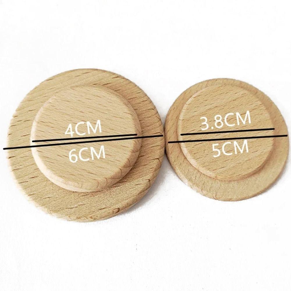 10pcs Unfinished Natural Wood Round Disc Natural Beech Wood Round Slice Blank Wood Pieces Handwork