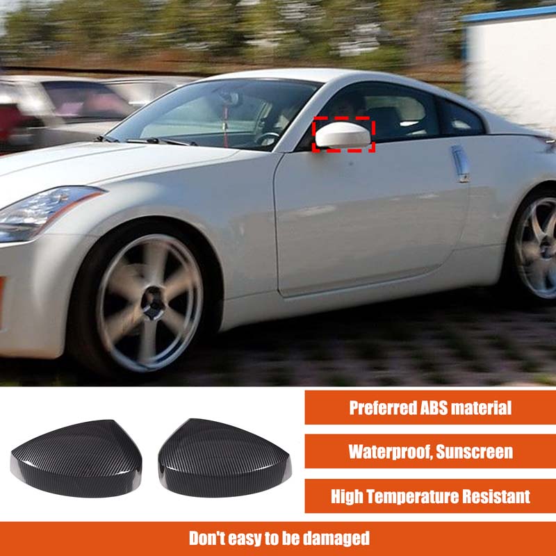 ABS Углеродное волокно Для Nissan 350Z 2003-2006 Защитная крышка Декор Наружное зеркало заднего вида Автомобильные наружные аксессуары