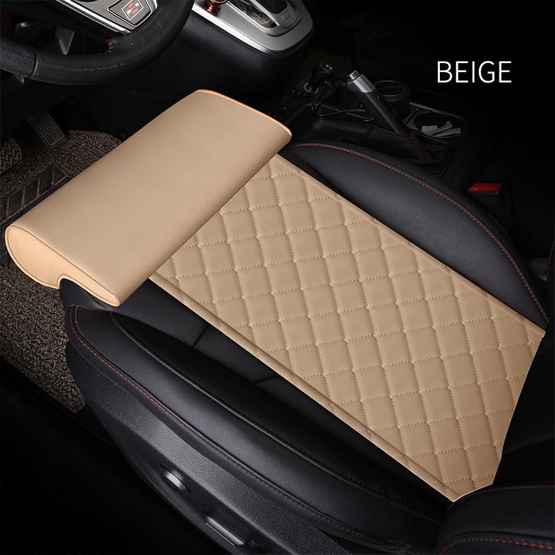 Кожаная подушка для сиденья автомобиля, подушка для поддержки ног, наколенник, защитный коврик для вождения на дальние расстояния, для офиса и дома