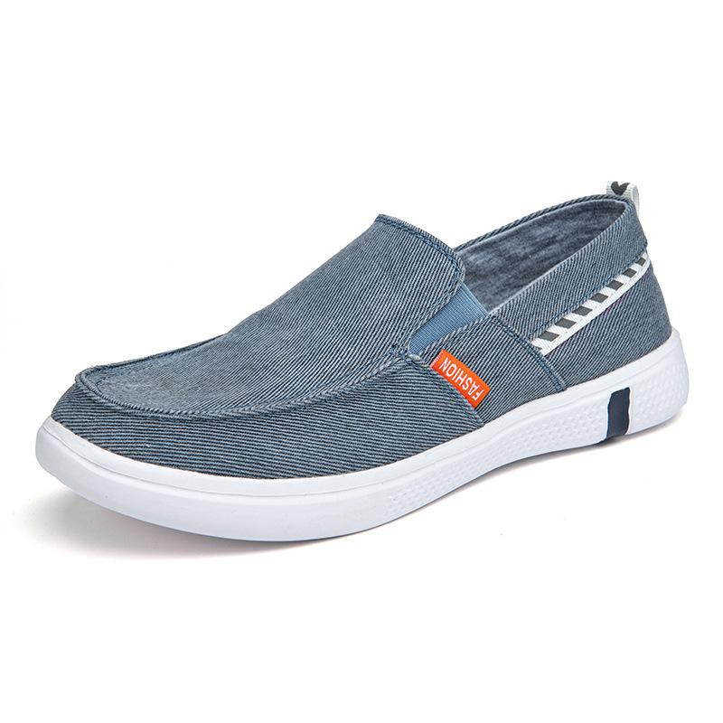 Мужские лоферы без шнуровки, дышащие легкие нескользящие парусиновые туфли, мужские кроссовки, весна и лето