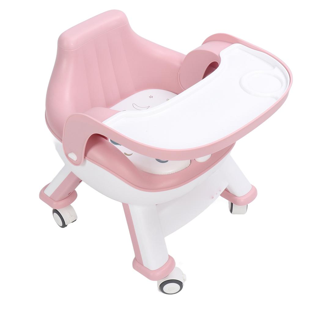 Детский стульчик для кормления на колесах со спинкой и звукоизоляцией, защитой позвоночника, напольный стульчик для кормления малышей