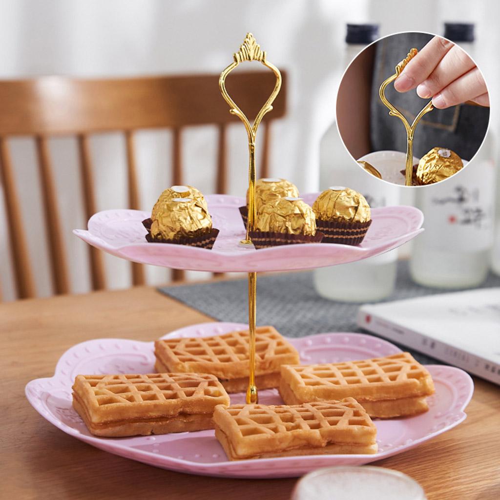 Cake Stand 3 Tier Pastry Cupcake Fruit Plate Dessert Snack Nut Dried Fruit Holder for Home Festival Party Fruit Food