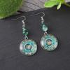 Retro Mandala Flower Time Jewel Earrings Ethnic Wind Dream Catcher Long Earrings Women