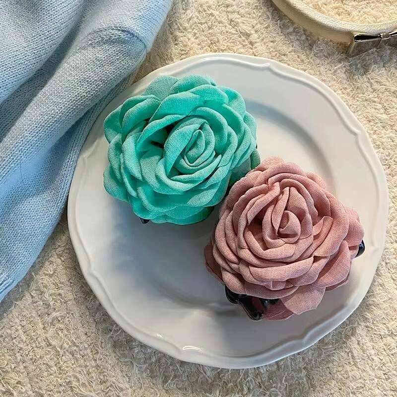 9 см Большие Заколки для волос в виде цветка Французский краб для женщин Аксессуары для волос Корейская заколка-акула для затылка Подарки для девочек