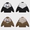 Unisex Hong Kong Style Baseball Jacket - Embroidered Patchwork for Men & Women