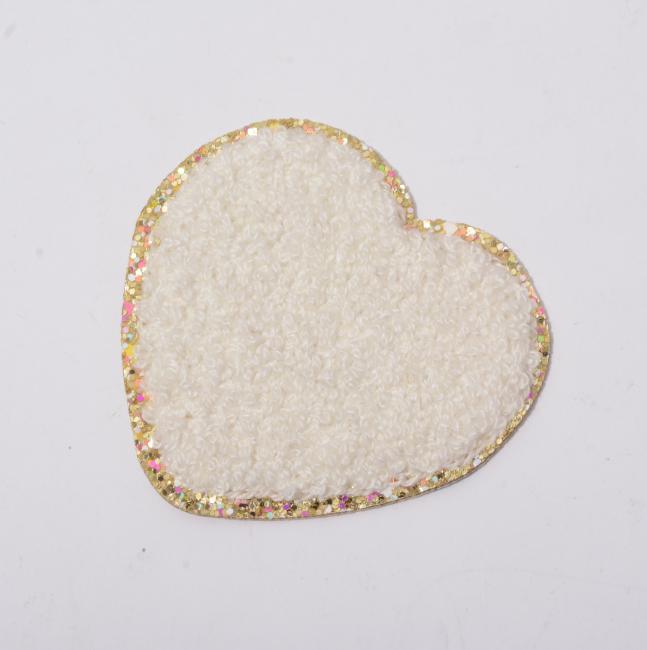 Low MOQ Stock Nylon Women Lady Custom Embroidery Chenille Patches Custom Travel Makeup Pouch Small Cosmetic Bag