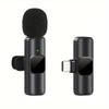 Professional Mini Wireless Lavalier Microphone for Video Recording, Live Broadcast, Interviews