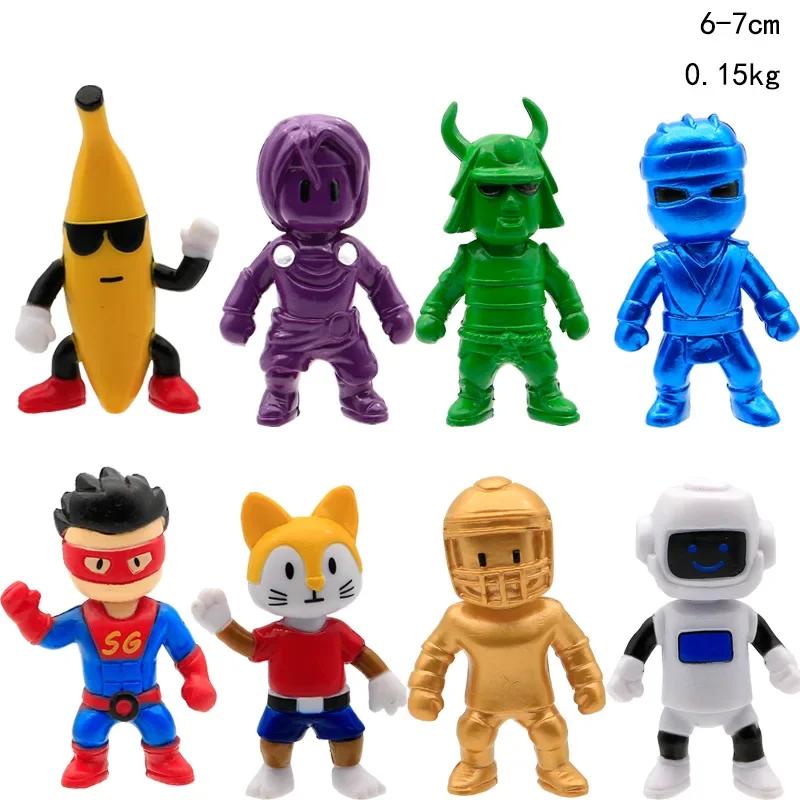 8/16Pcs Stumble Guys Action Figures PVC Anime Model Toys Game Figuras Dolls Set for Children Birthday Gifts