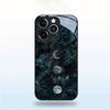 Чехол из закаленного стекла с изображением фаз Луны для iPhone 17 16 Pro Max 15 14 13 12 11 Pro 17Air 16E 7 8 Plus XR XS X