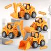 Plastic Engineering Vehicle Model Simulation Model Bulldozer Durable Excavator  Children Toy