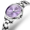 OLEVS Japanese Stainless Steel Classic Luminous 30M Water Business watch for Purple Women's Watch, Quartz, Band, Dial, Function, Resistant, Women's