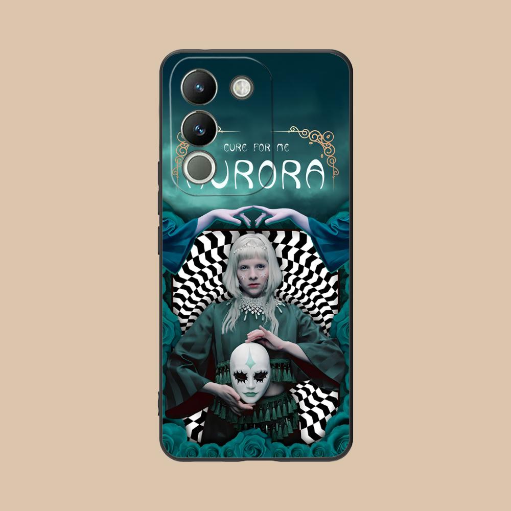 Матовый ТПУ чехол для мобильного телефона Aurora Aksnes для VIVO V60 V50 V40 V30 V29 V27 V25 V23 Pro Lite 5G Цветная печать