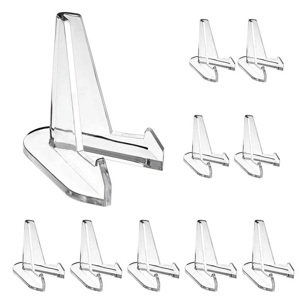 Clear Acrylic Coin Display Stand Holder Triangle Storage Small Easel Rack Capsule Support Multifunction for 10/20Pcs