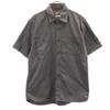 Short Sleeve Slim Fit Work Shirt XL Charcoal Gray Men's Used