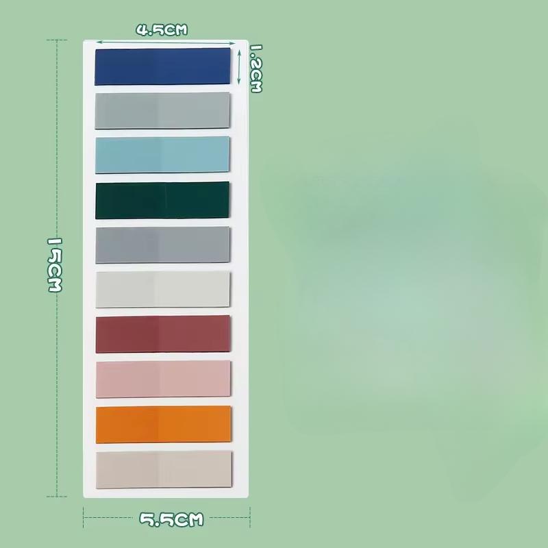 200 шт. Моранди цветные полупрозрачные ПЭТ индексные наклейки цветные классифицирующие закладки канцелярские принадлежности блокнот для заметок ключевая отметка липкие заметки