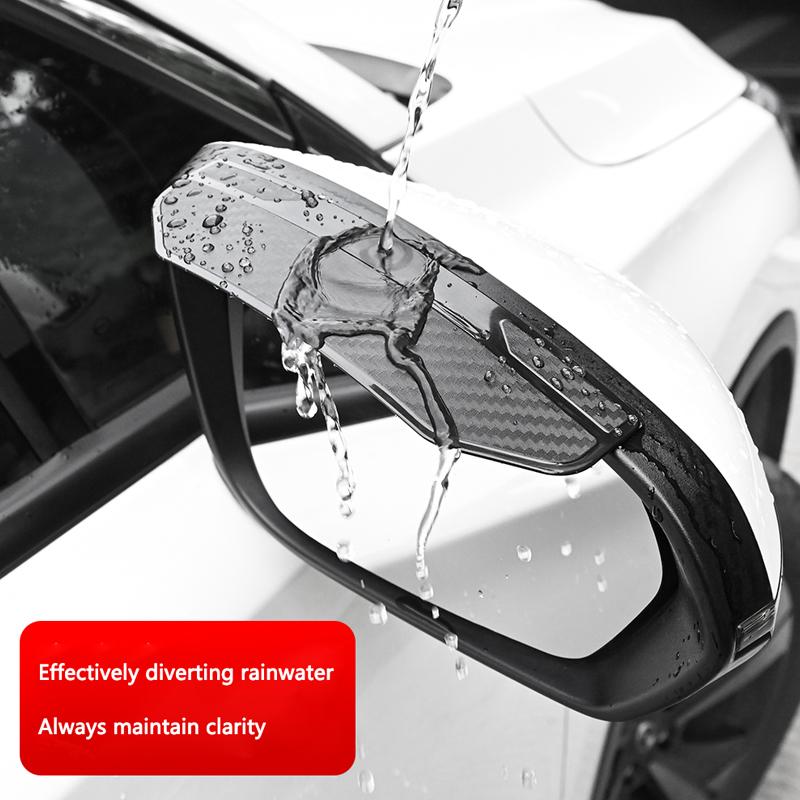 2Pcs Carbon Fibre Car Rearview Mirror Rain Eyebrow Stickers For Opel Astra G H J F K Vectra C D Zafira B Antara Corsa Mokka