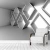 3D цементная стена геометрические здания расширение пространства настенная роспись спальня диван абстрактные 3D обои