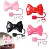 Bowknot Straw Covers for 30&40 Oz Tumblers Silicone Straws Tips Straws Lids