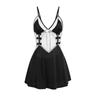 Sexy Backless Seductive Deep V Comfortable Pajama Bow Strap Pajama Dress Home Suit