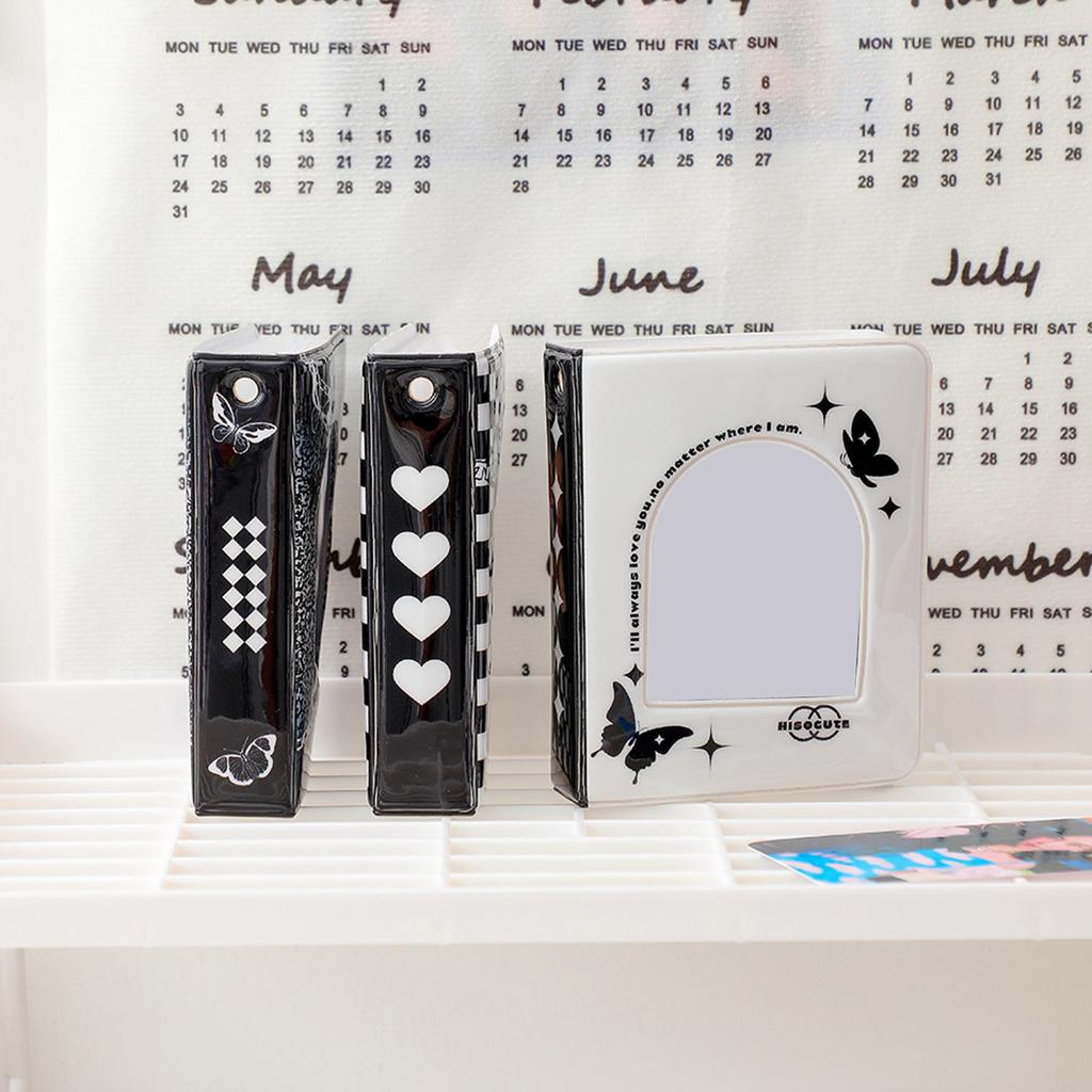 3-дюймовый мини-фотоальбом, полый держатель для фотокарточек Kpop, папки для фотокарточек, 20 листов, 40 карманов, маленькая книга для фотокарточек