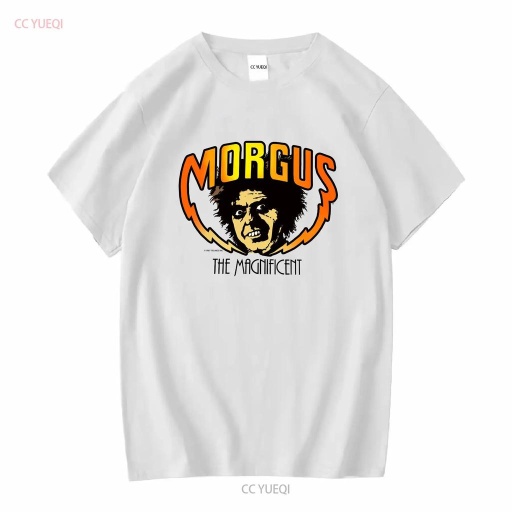 Vtg 1987 Morgus The Magnificent T Shirt Blue M L 80s Tv Horror Scary Movie Host vintage Washed Casual Versatile homme