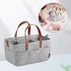 Baby Diaper Bag Organizer Felt Material Large Capacity Adjustable Space Layout Functional Baby Gear Organizer