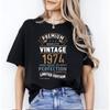 Мужская футболка класса люкс Винтажный Год 1974 - Ограниченная серия 49-й День Рождения Мужская Забавная Футболка Футболка на 50 лет Летние Топы Футболки