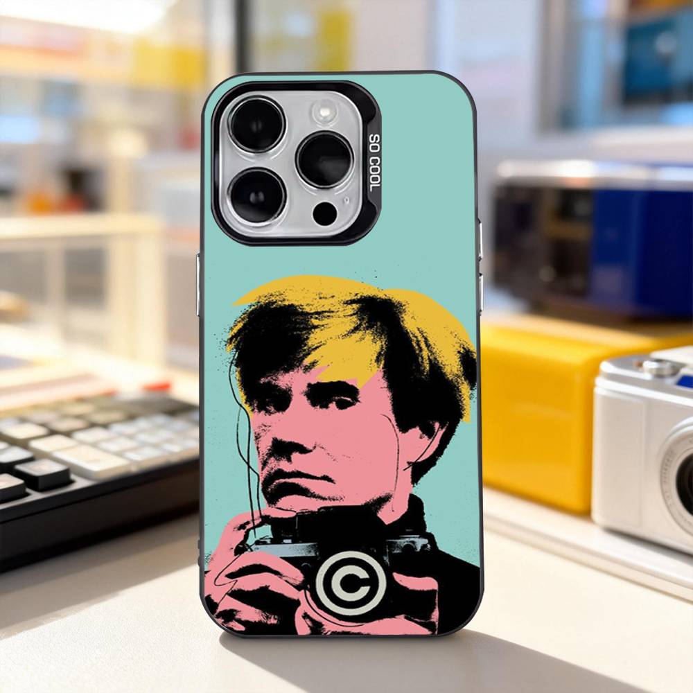 Крутой чехол для телефона A-Andy-S W-Warhol Art для iPhone 11,12,13,14,15,16,17,Pro,Max,Plus,E,Air,Mini IMD Матовый черный