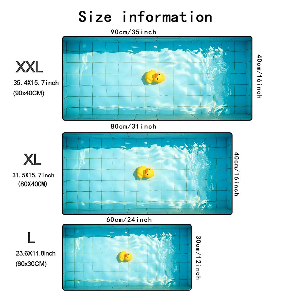 Happy Little Duck Mouse Pad Xxl Computer Accessories Office Game Table Mats Rubber Antislip Gaming Keyboard Mousepad Desk Pads