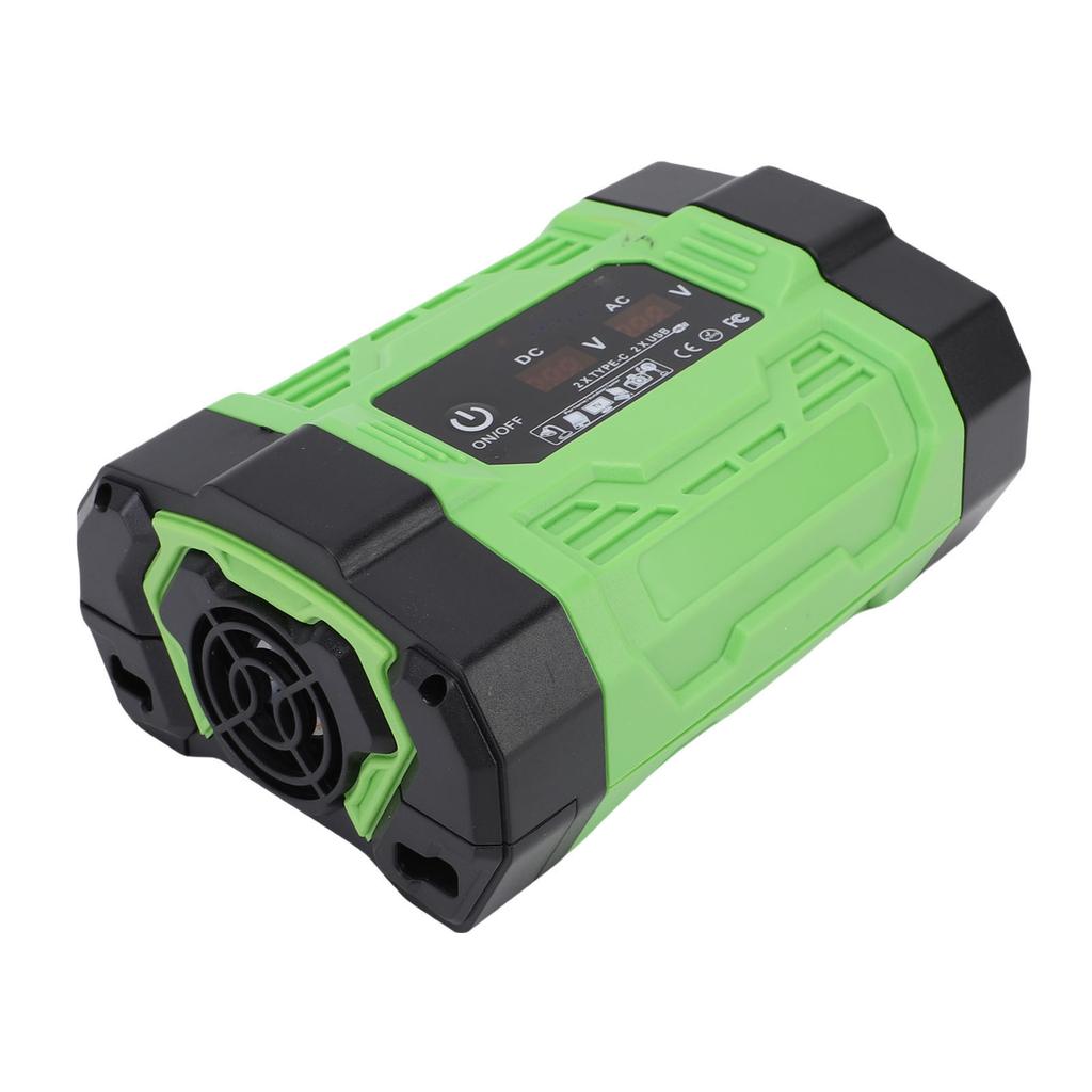 500W Car Power Inverter DC 12V To AC 220V Car Inverter with 2 USB Ports 2 Type C Ports 2 Universal AC Outlets for