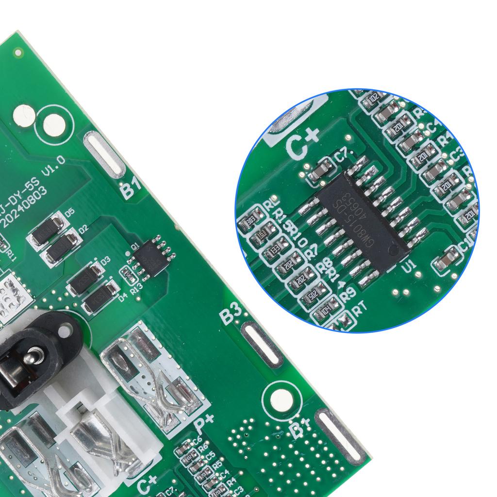 Защитная плата литиевой батареи 21 В, плата зарядки аккумулятора, модуль печатной платы с разъемом для аксессуаров для электроинструментов