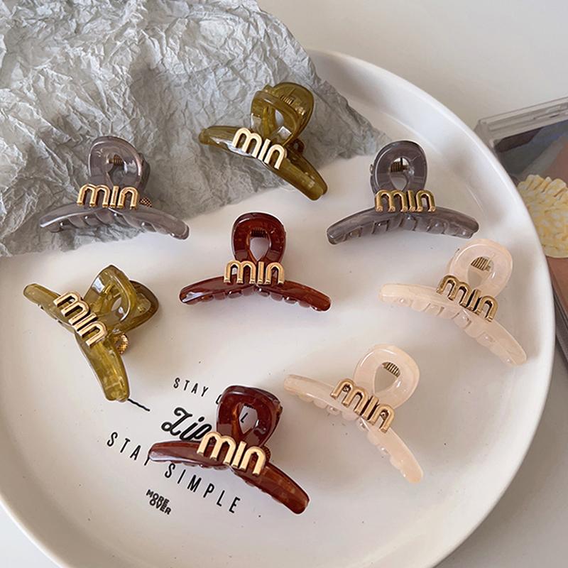2 шт., маленькие милые заколки для волос с буквами для женщин и девочек, мини-зажимы для волос, заколки-когти, заколки в виде краба, корейские аксессуары для волос