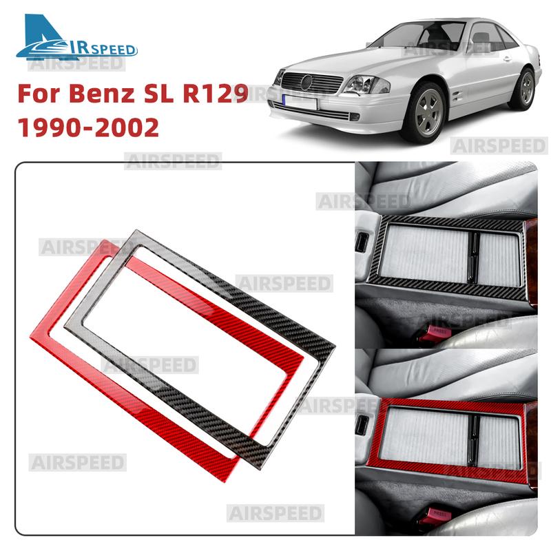 Настоящая мягкая карбоновая наклейка для Mercedes Benz SL R129 1990-1994 1995 1996 1997 1998 1999 2000 2001 2002 Панель ящика для хранения автомобиля