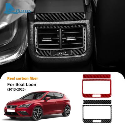 Наклейка из настоящего мягкого углеродного волокна для Seat Leon MK3 2013 2014 2015 2016 2017 2018 2019 2020 LHD RHD Автомобильная накладка на рамку заднего воздуховода