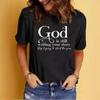 Summer Women's GOD STOP Letter Printed Cotton Round Neck Short Sleeved T-shirt Casual Fashion T-Shirts Women’s