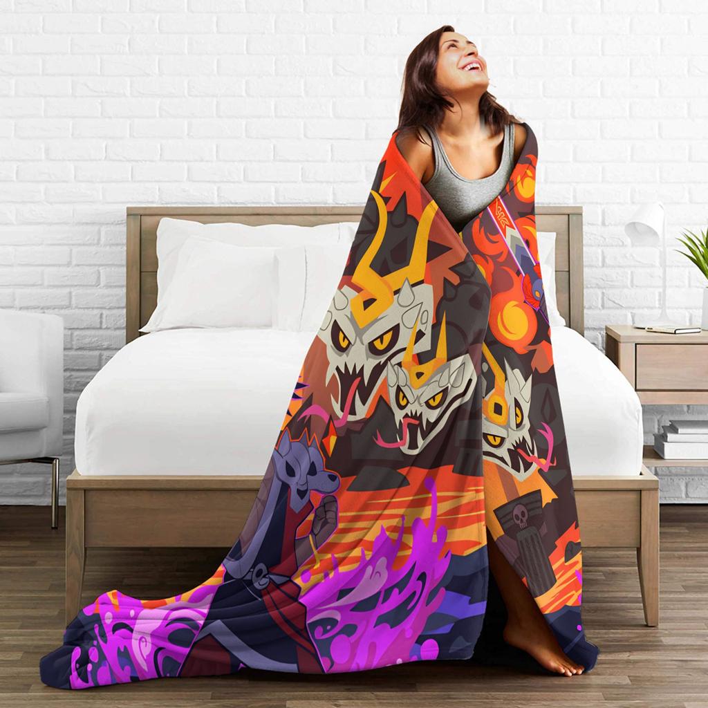 Hades Zagreus Flannel Blanket Soft Warm Throw Blanket for Outdoor Travel Office Novelty Bedspread Sofa Bed Cover