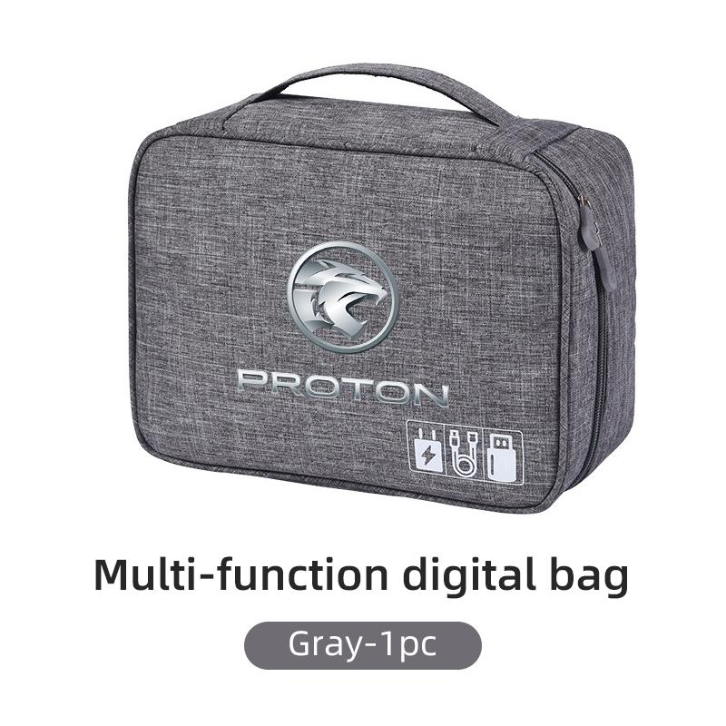 Portable Cable Organizer Waterproof Storage Bag Digital Cable Case For Proton Exora Iriz R3 Wira Saga Satria Magma X50 V6 X70 L3